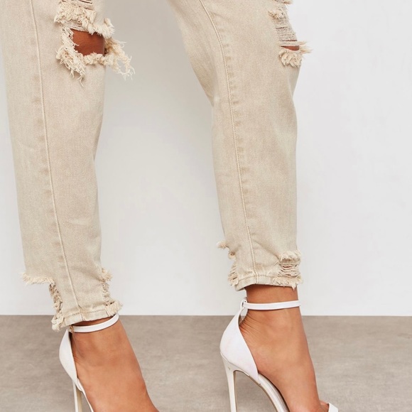 Missguided Brand Riot High Rise Extreme Ripped Mom Jeans - Picture 6 of 13